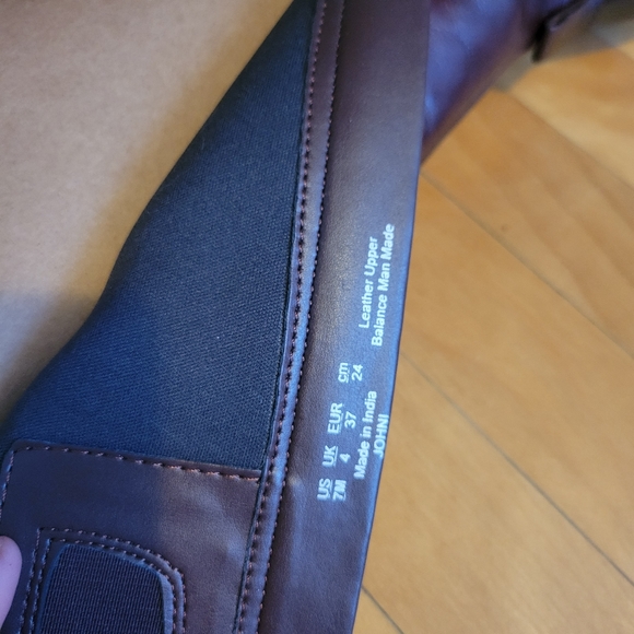 Cognac Lace-Up Knee High Boot with Tread New in Box from Naturalizer - Picture 9 of 11